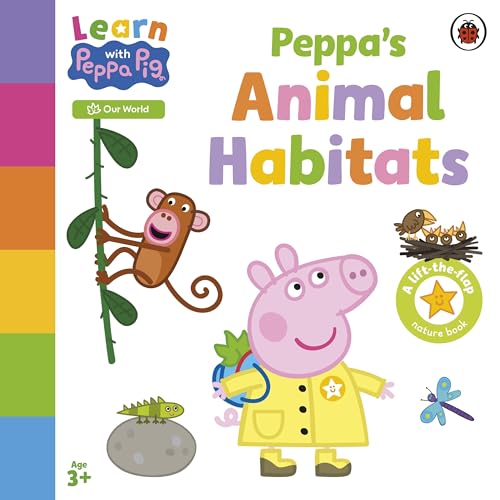 [9780241717363] Learn with Peppa: Peppa's Animal Habitats (Board Book with Felt)