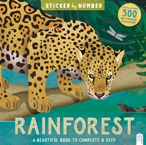 [9781915356925] Sticker By Number - Rainforest (Reusable Stickers)