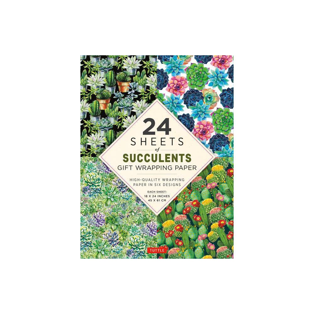 [9780804854221] Succulents Gift Wrapping Paper - 24 Sheets - by Tuttle Studio (Paperback)
