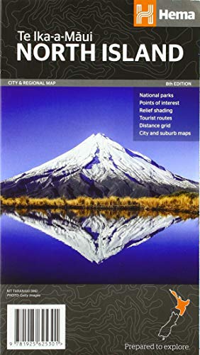 [9781925625301] North Island New Zealand Map